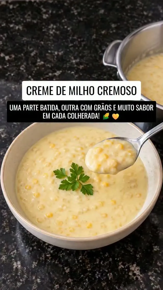 Imagem original de Creme de milho com gr&atilde;os inteiros na publica&ccedil;&atilde;o de Andressa Marino