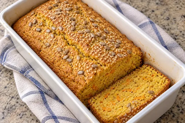 P&atilde;o de cenoura sem farinha de trigo &mdash; sugest&atilde;o de apresenta&ccedil;&atilde;o