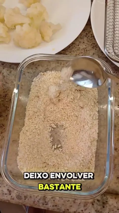 Etapa do preparo de Couve-flor crocante na airfryer na publica&ccedil;&atilde;o original