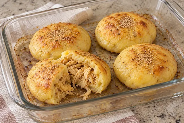 P&atilde;o de batata recheado sem farinha de trigo &mdash; sugest&atilde;o de apresenta&ccedil;&atilde;o