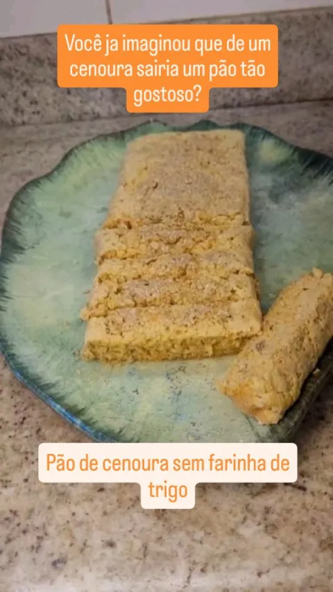 Imagem original de P&atilde;o de cenoura sem farinha de trigo na publica&ccedil;&atilde;o de Andressa Marino